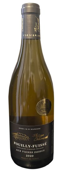 The vines of this 100% Chardonnay are in clay-limestone soils, are over 40 years old, and maintained using sustainable agriculture methods. The nose of Pouilly-Fuissé is white flowers, and the taste is fresh, with minerals, and a long finish on the palate. White meats in sauce, and fish (esp. salmon) are great pairings.